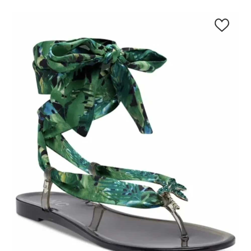 INC International Concepts Green Tropical Sandals